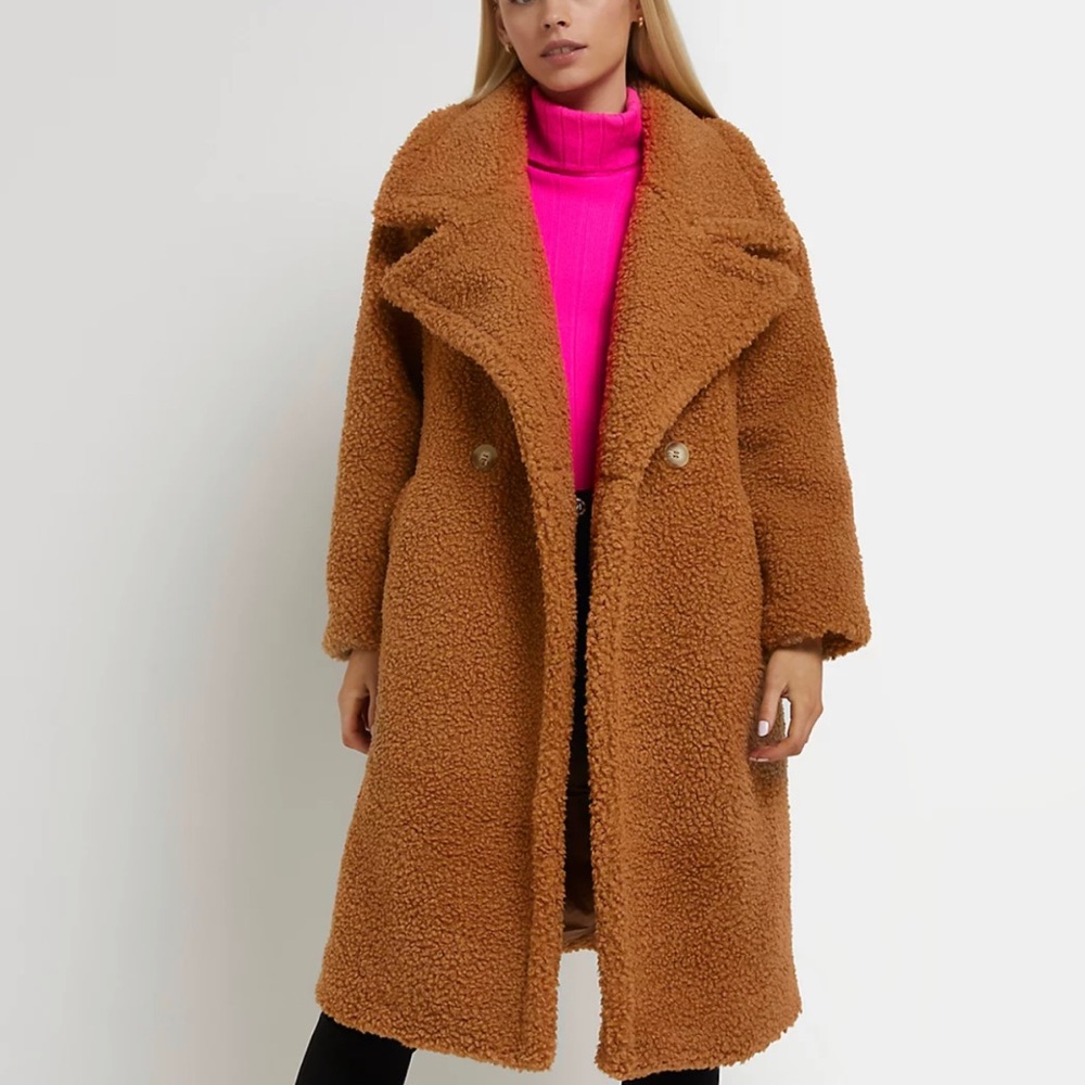 NWT River Island Teddy Coat size S Petite